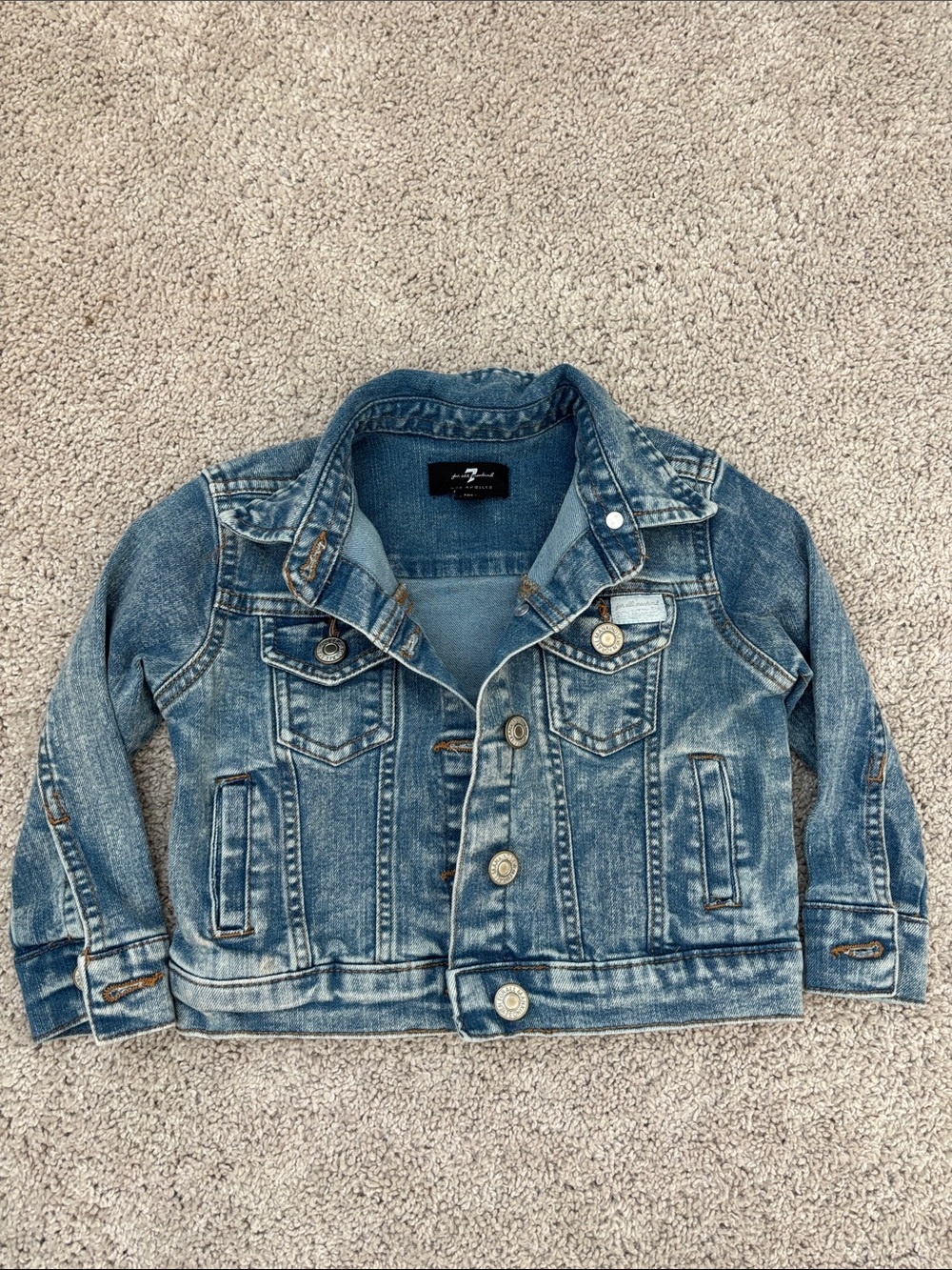 7 For All Mankind Kids Light Blue Denim Jacket